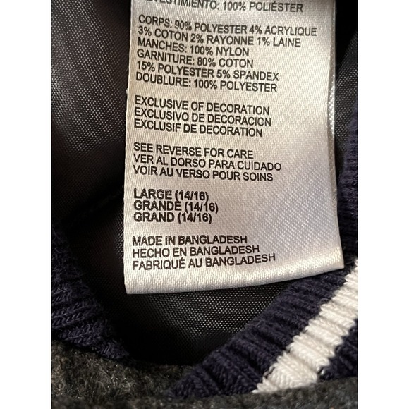 Los Angeles Rams NFL‎ Apparel Varsity Letterman Jacket Youth Large Blue Grey - Picture 7 of 9